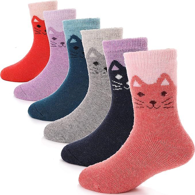 Amazon.com: ANTSANG Kids Wool Hiking Socks for Toddlers Boys Girls Winter Thick Warm Heavy Therma... | Amazon (US)