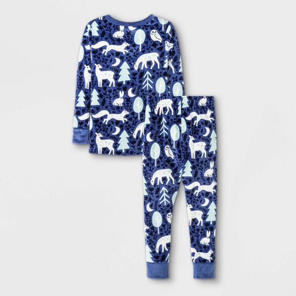 Toddler Girls' Woodland Tight Fit Pajama Set - Cat & Jack™ Violet | Target
