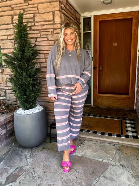 I live in cozy set for summer evenings! This one is so soft + I love the pop of color. I did an xl, it’s pretty stretchy/runs tts. 

#LTKSeasonal #LTKFind #LTKstyletip