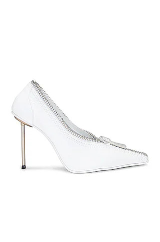 Coperni Spike Heel Zip Pump in White | FWRD 