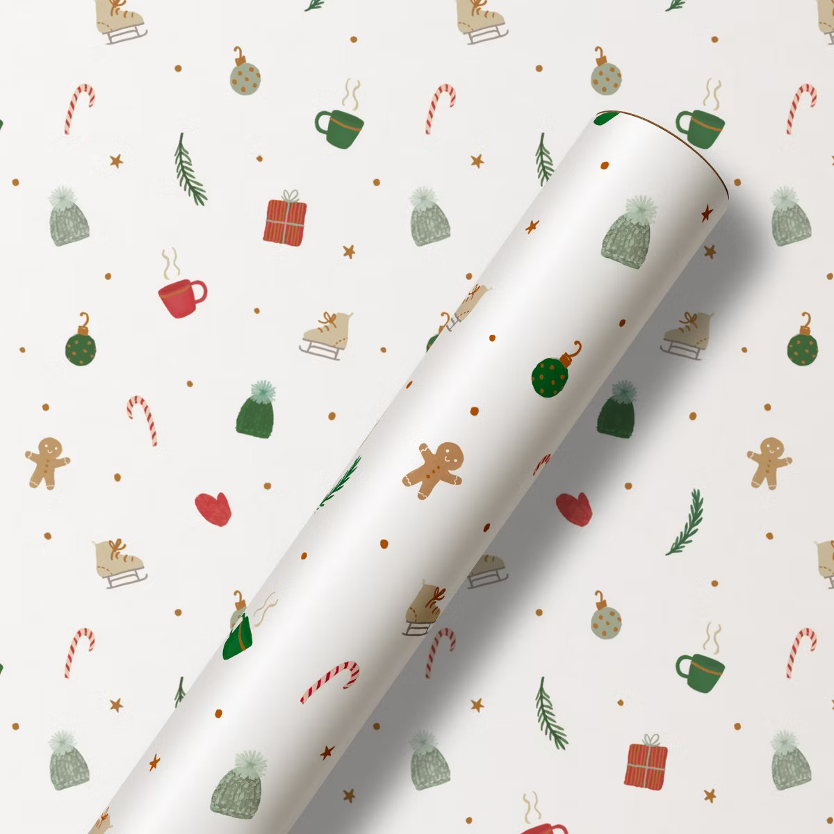 96"x30" Christmas Wrapping Paper Tiny Christmas Icons | Target