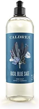 Caldrea Dish Soap, Biodegradable Dishwashing Liquid made with Soap Bark and Aloe Vera, Basil Blue... | Amazon (US)