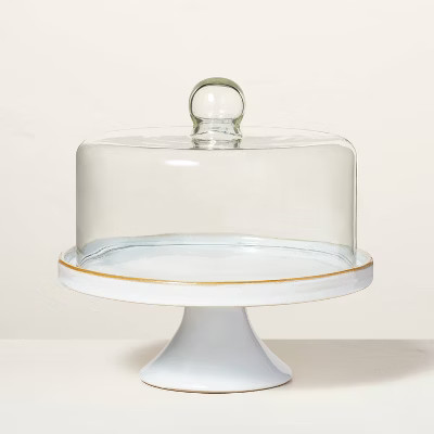 Stoneware & Glass Covered Cake Stand - Hearth & Hand™ with Magnolia | Target