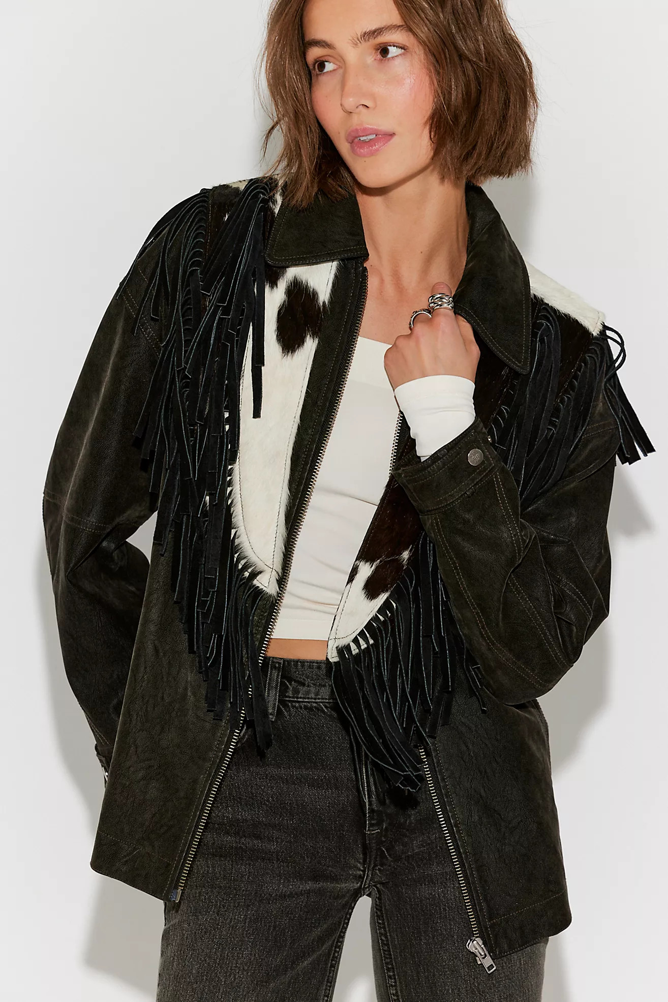 Understated Leather Terra Fringe Collar | Free People (Global - UK&FR Excluded)