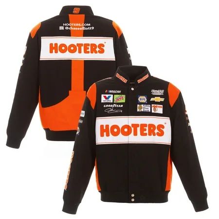 Chase Elliott JH Design Hooters 2019 Full-Snap Twill Uniform Jacket - Black | Walmart (US)