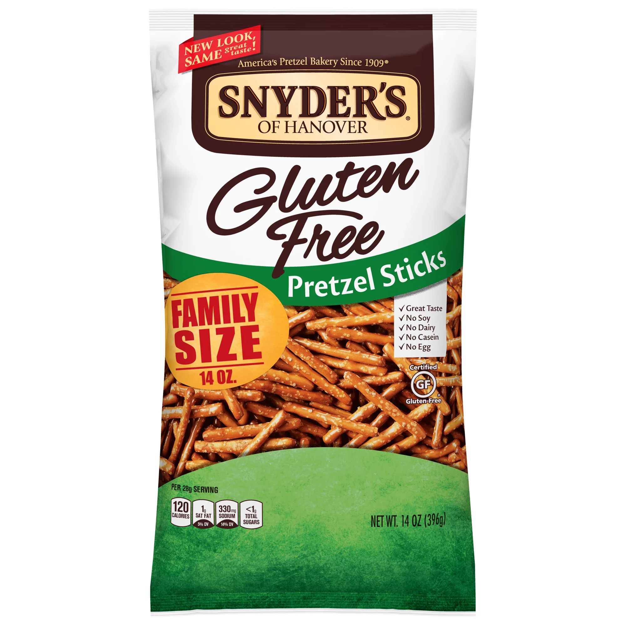 Snyder's of Hanover Gluten Free Pretzel Sticks Family Size, 14 oz | Walmart (US)