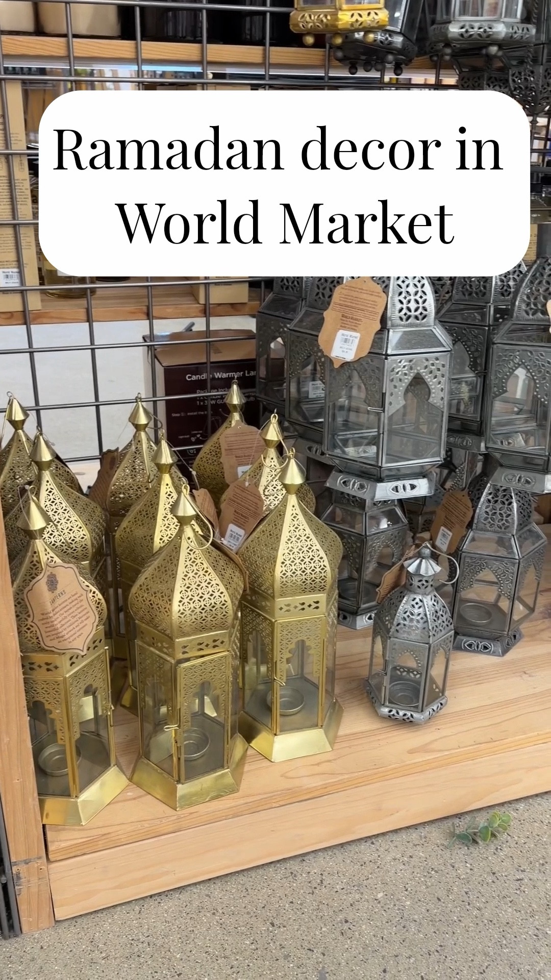 Ramadan home decor inspiration ✨🕌
Obsessed with these Moroccan lanterns, gold Ramadan decor, and Eid home accents I spotted at World Market 🤍 Perfect for Ramadan tablescape, iftar decor, mantel styling, entryway decor, or cozy Islamic home decor vibes.

Think: Ramadan lanterns, Eid Mubarak decorations, modern Muslim home, neutral + gold decor, boho Middle Eastern style, festive Ramadan lighting, faith-inspired home, seasonal holiday decor, World Market finds, affordable global decor, cozy spiritual home.

Saving this for Ramadan 2026 decor ideas 🌙✨

#LTKhome #LTKseasonal #RamadanDecor 

#LTKHome #LTKSaleAlert #LTKSeasonal