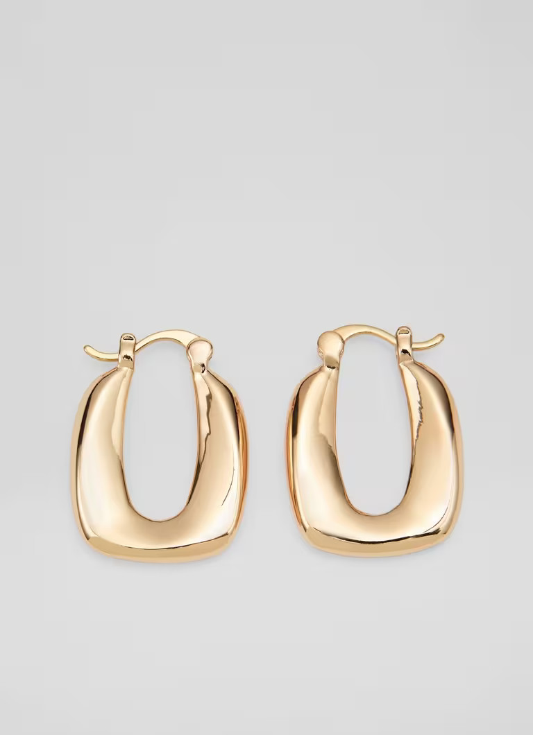 Rosie Metallic Gold Plating Hoop Earrings | L.K. Bennett (UK)