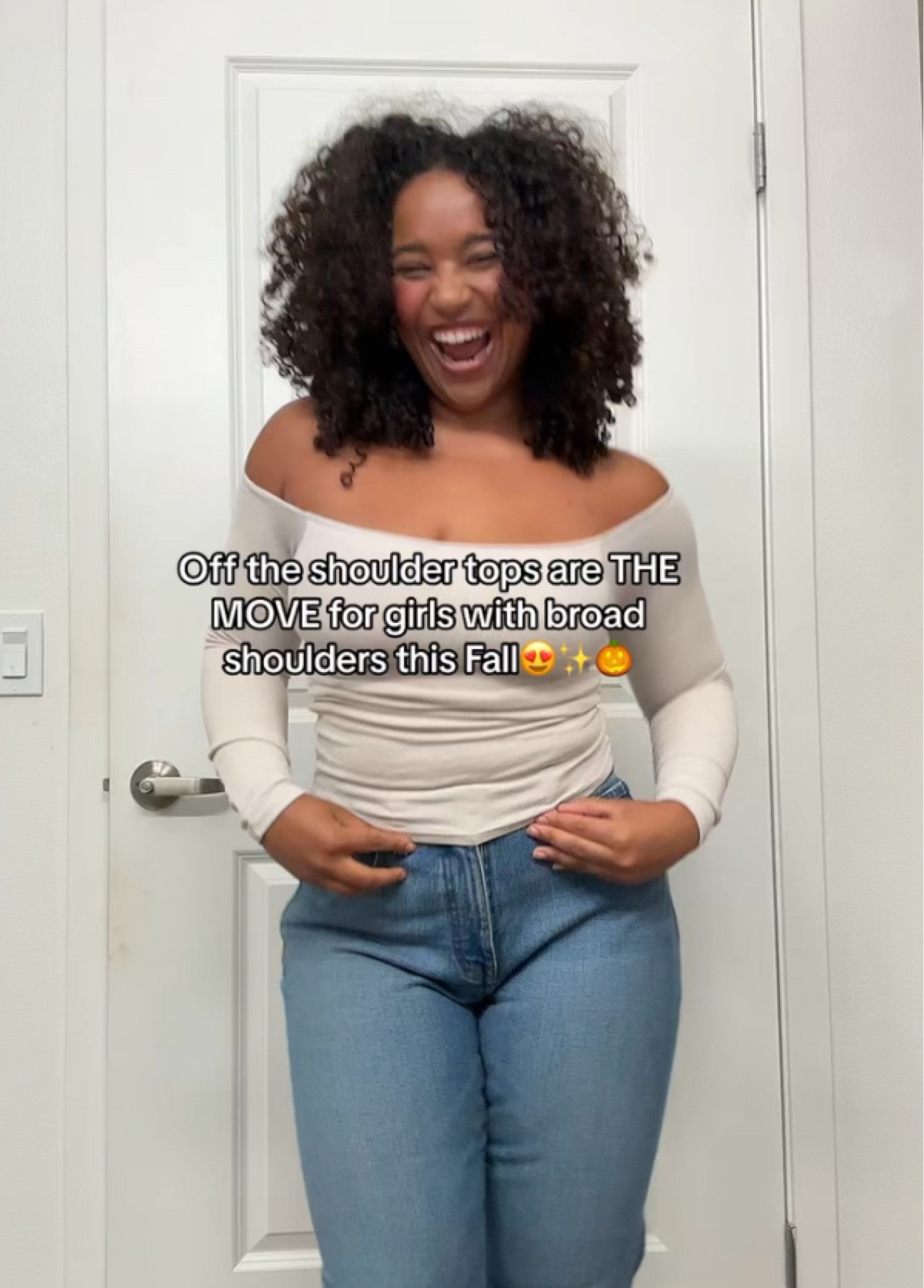 Nothing better than a cute cream off-the-shoulder top with a (BUILT IN BRA😍) for fall!!! 

#LTKFallSale #LTKFindsUnder50 #LTKSeasonal