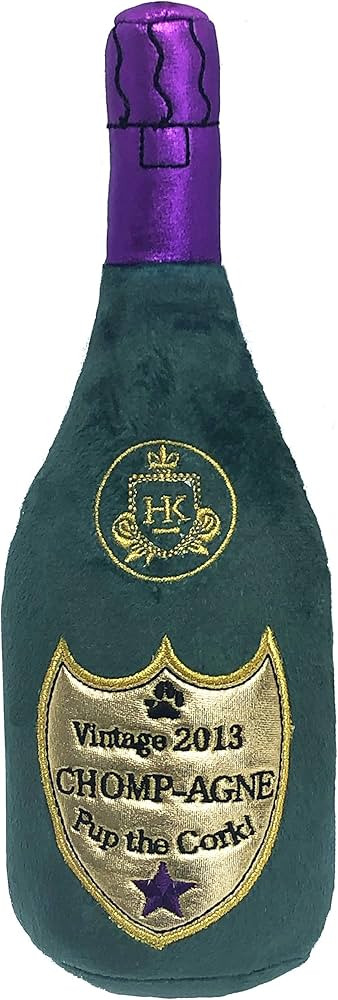 H&K for Dogs Power Plush | Vintage Chompagne (Large) | Funny Dog Toy | Dog Toy with Squeaker | Do... | Amazon (US)