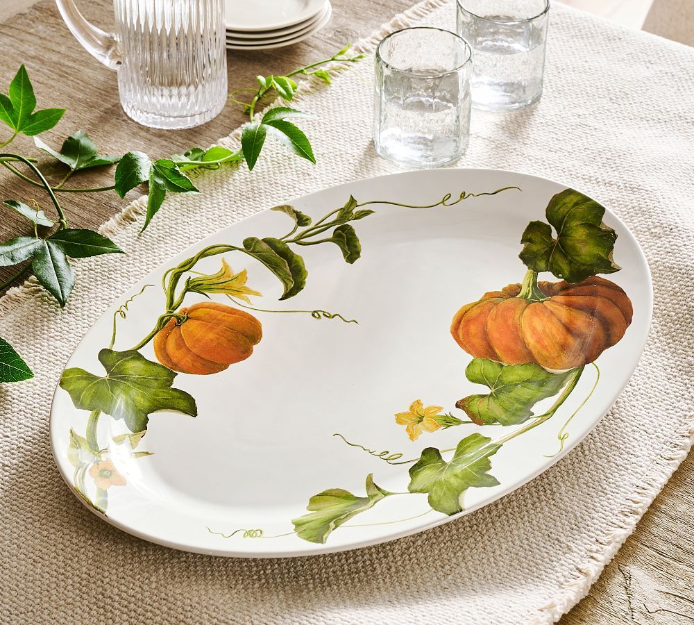 Rustic Pumpkin Serving Platter | Pottery Barn (US)