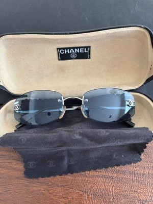 Authentic Vintage Blue Chanel Rimless Sunglasses. RARE!! Excellent condition. | eBay US