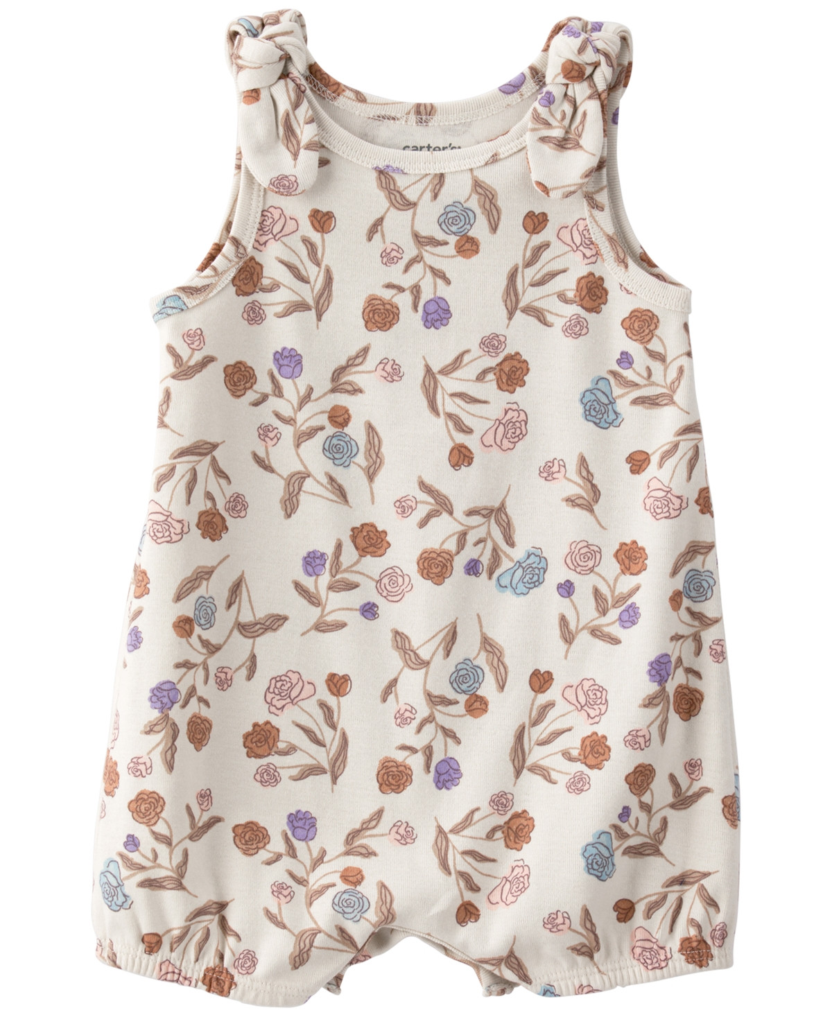 Carter's Baby Girls' Floral Sleeveless Romper - Ivory | Macy's