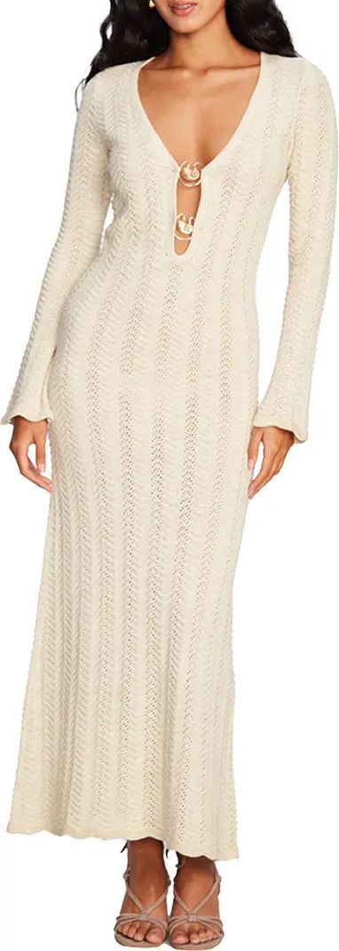 Capittana Ella Gold Long Sleeve Knit Cover-Up Maxi Dress | Nordstrom | Nordstrom
