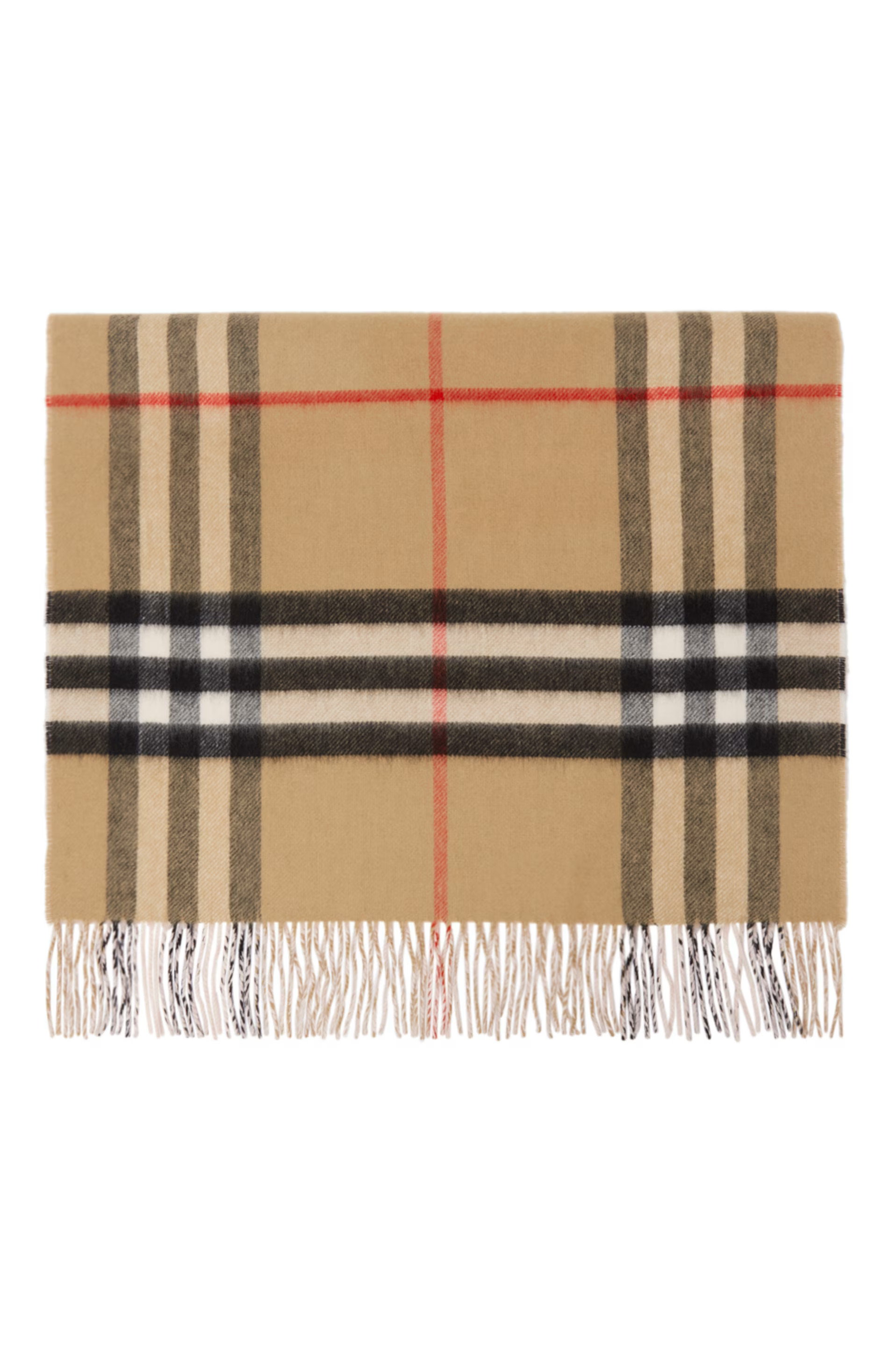 Burberry - Beige & Pink Cashmere Giant Check Scarf | SSENSE