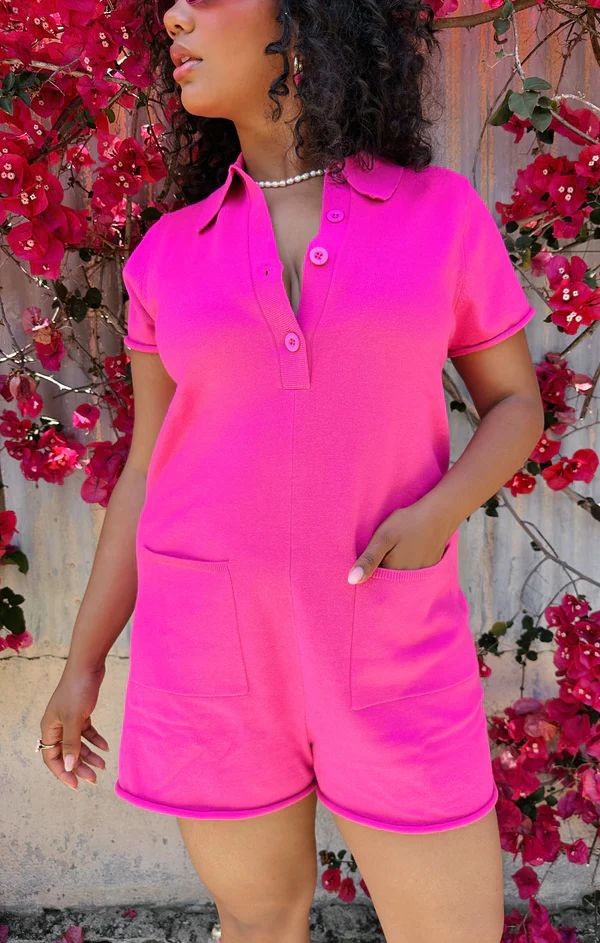 Gio Sweater Romper ~ Hot Pink Knit | Show Me Your Mumu