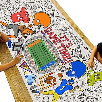 Tiny Expressions Giant Football Coloring Poster for Kids – Rolled, No Creases, 30" x 72" Jumbo ... | Amazon (US)