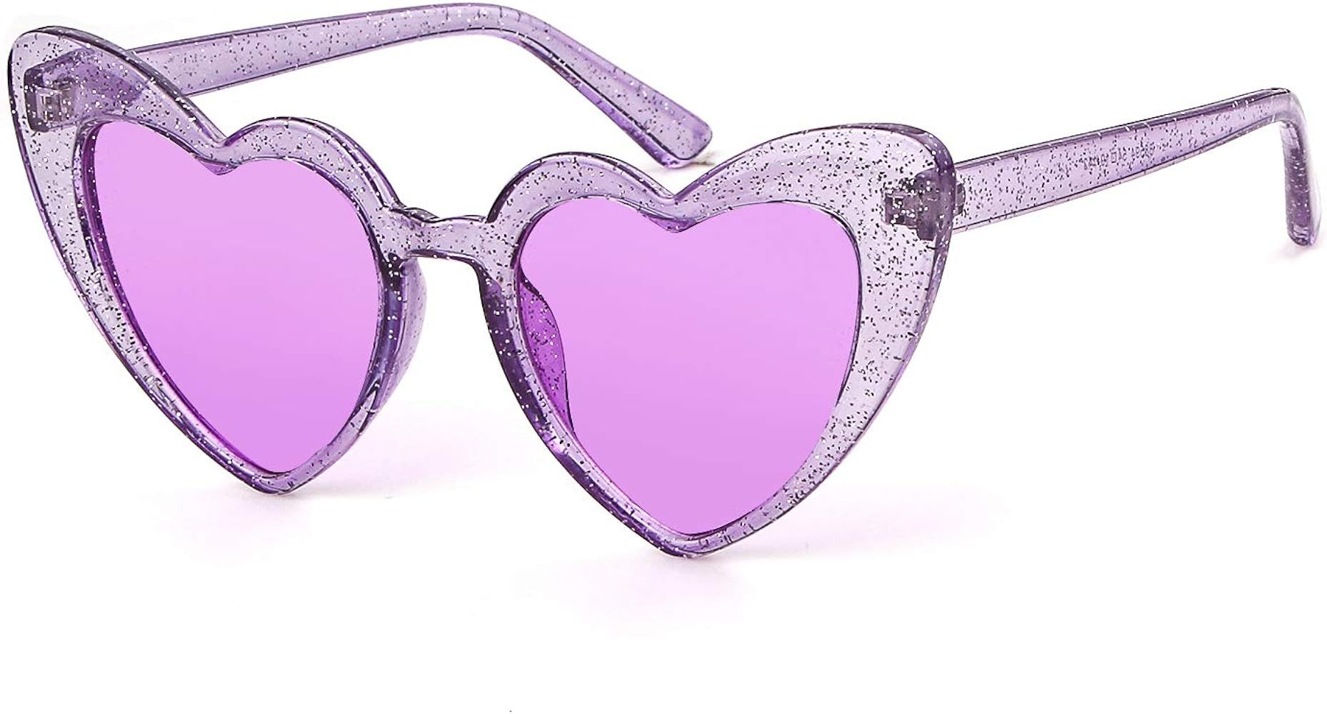 GIFIORE Heart Sunglasses Vintage Retro Oversized Heart Shaped Cat Eye Sun Glasses | Amazon (US)