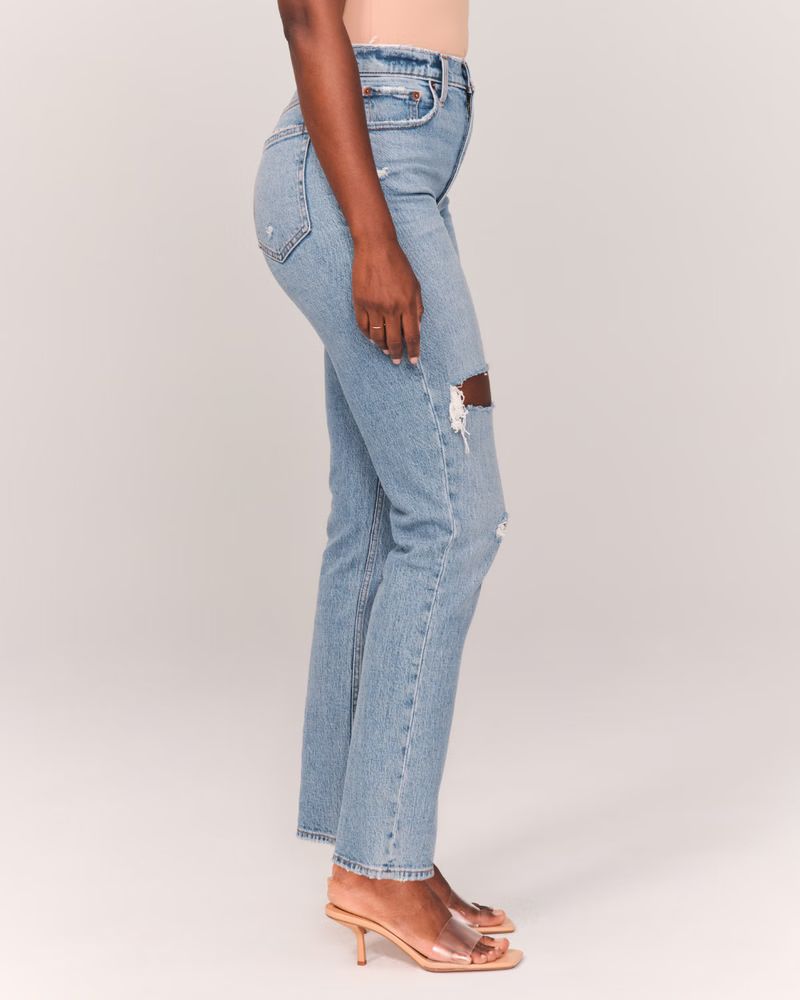 Curve Love Ultra High Rise 90s Straight Jean | Abercrombie & Fitch (US)