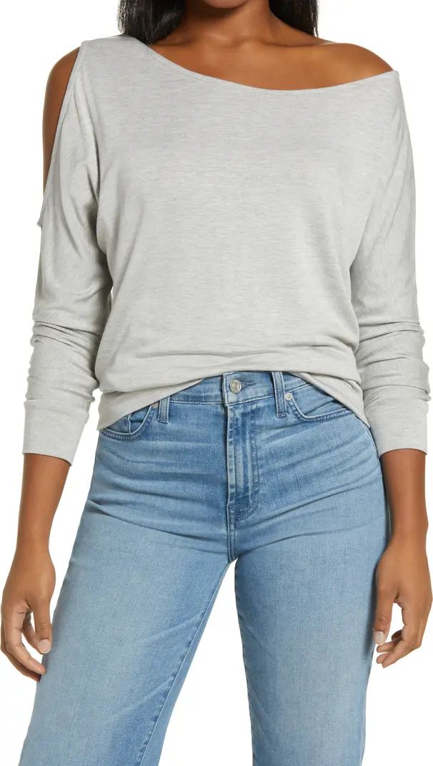 GIBSONLOOK Cutout French Terry Top | Nordstrom | Nordstrom