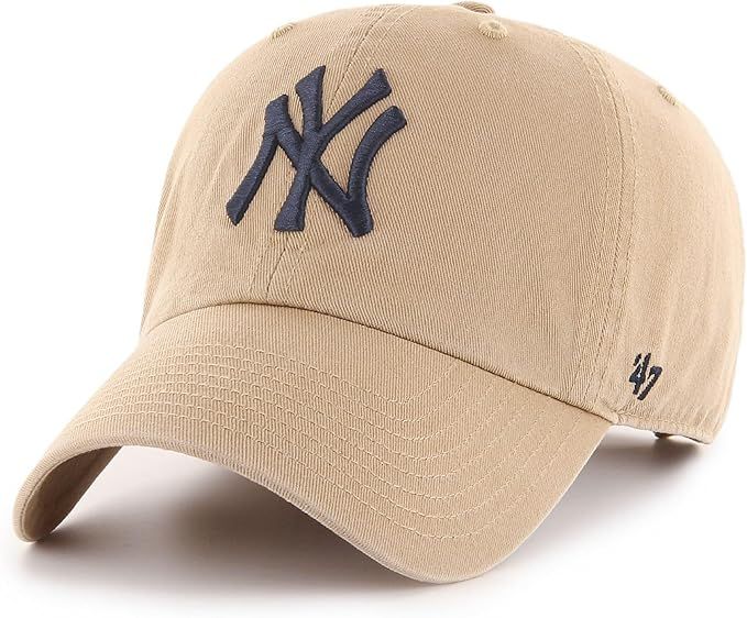 '47 Brand Relaxed Fit Cap - MLB New York Yankees Khaki Beige | Amazon (US)