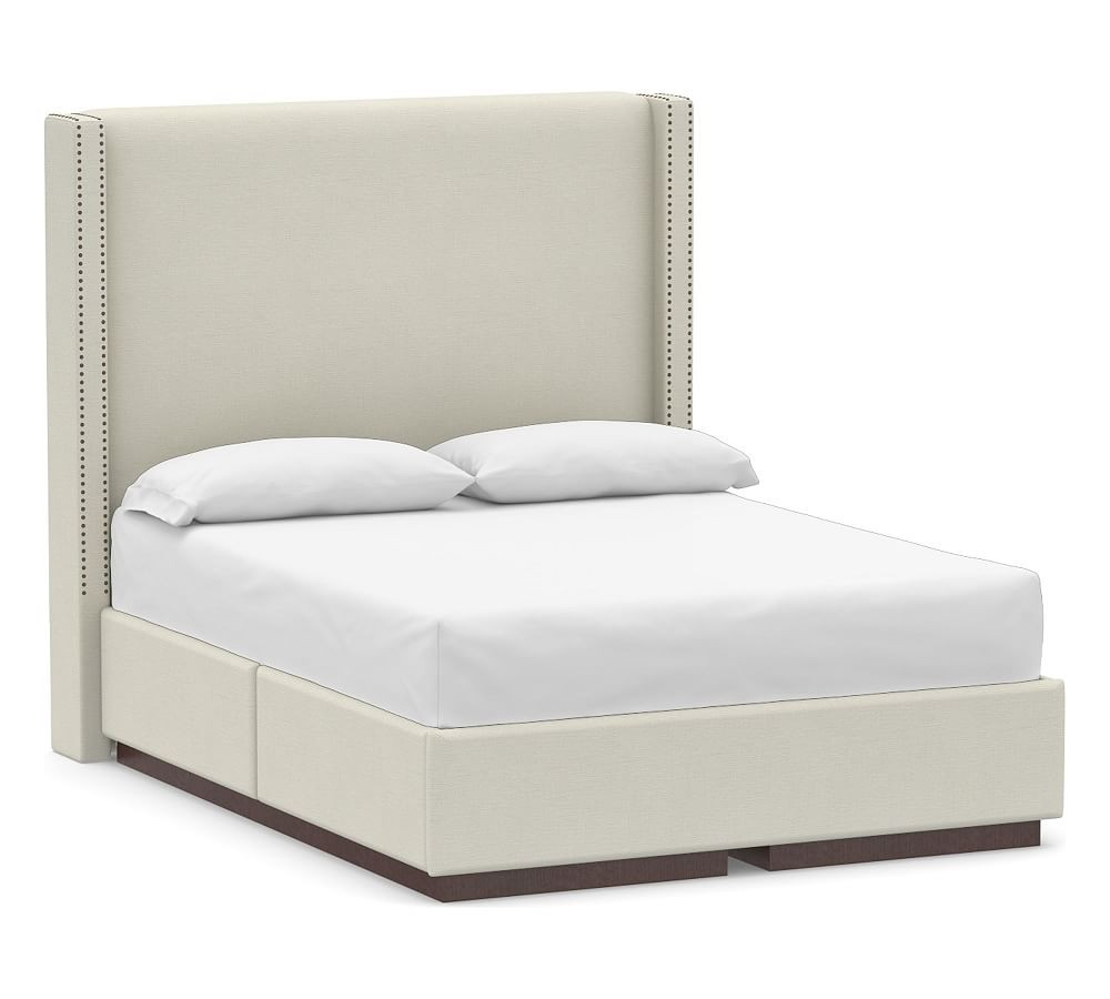 Harper Non-Tufted Upholstered Storage Platform Bed | Pottery Barn (US)