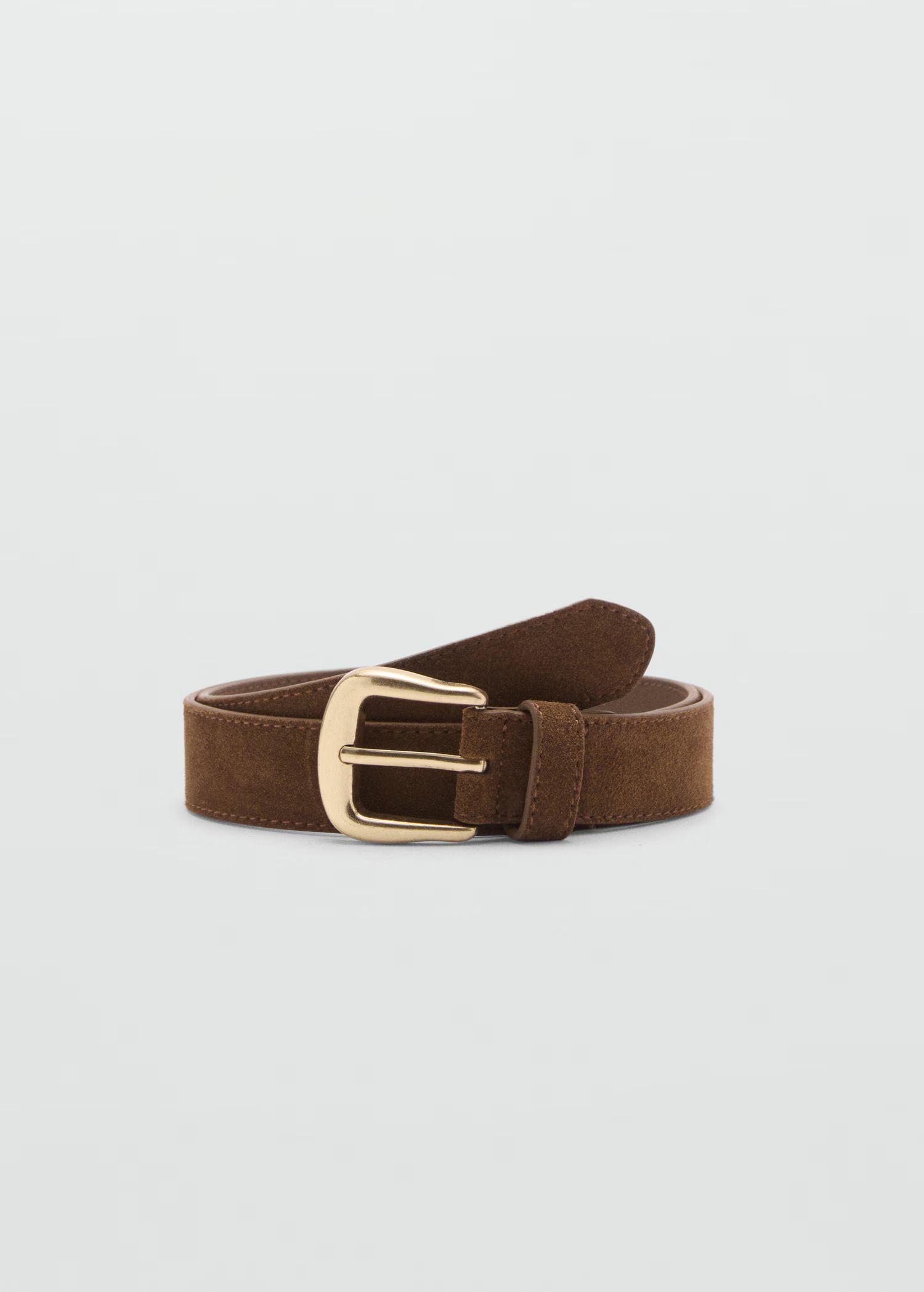 Buckle leather belt | MANGO (UK)