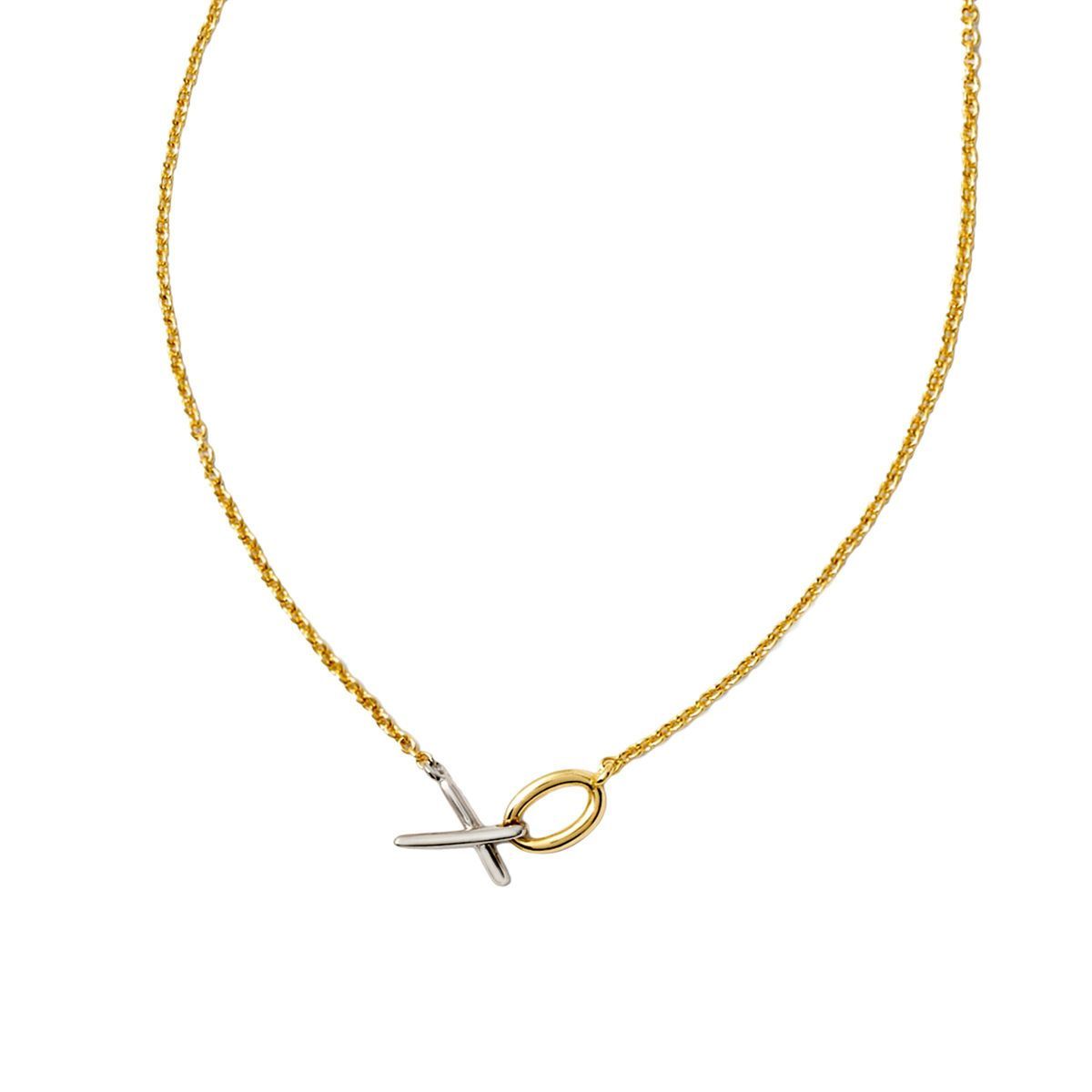 Kendra Scott Xo Mix Rhodium Over Brass Strand Necklace - Gold | Target