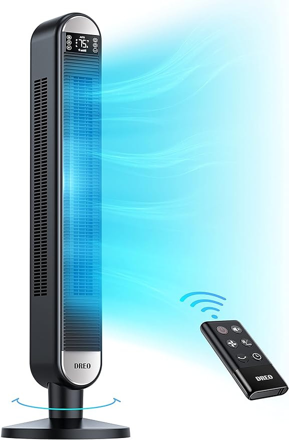 Dreo Tower Fan for Bedroom, 90° Oscillating Fan, 42 Inch Bladeless Floor Fan, Quiet Cooling Fan ... | Amazon (US)