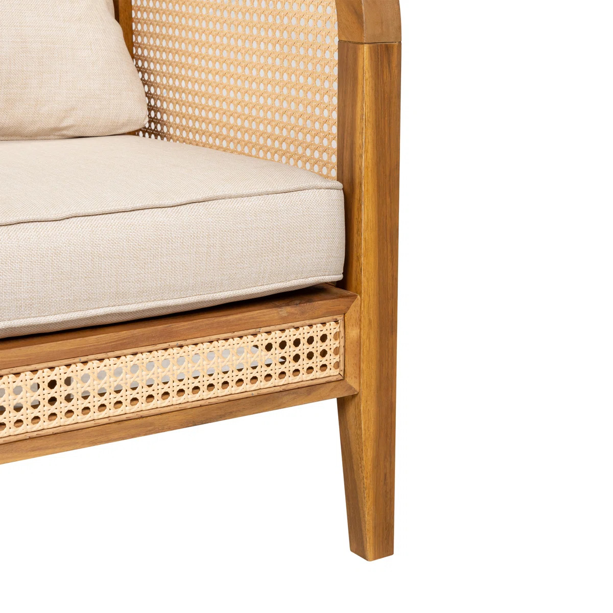 Lunford Patio PE Rattan Lounge Chairs With Acacia Wood Frame (Set of 2) | Wayfair North America