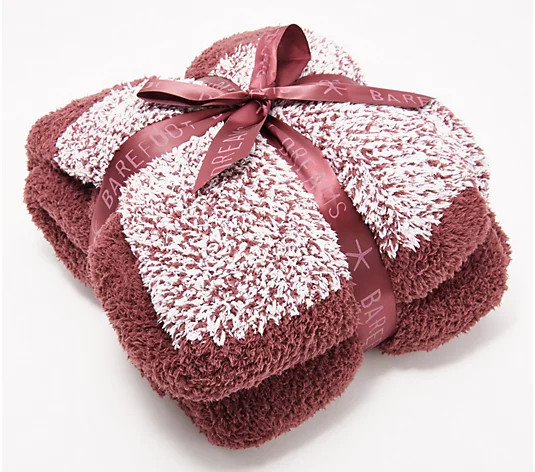 Barefoot Dreams CozyChic Heathered Stripe Blanket 45" x 60" - QVC.com | QVC