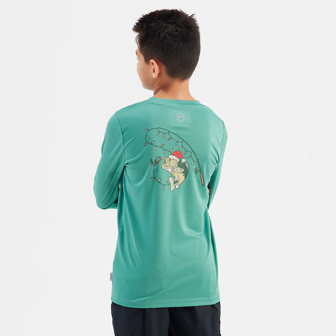 Magellan Outdoors Boys' Holiday Catch GFX Crew Long Sleeve T-shirt | Academy Sports + Outdoors