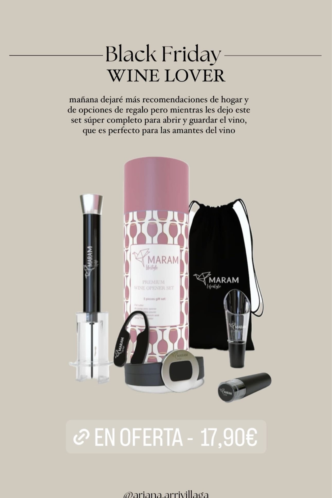 Soy amante del vino y creo que este set súper completo para guardar y abrir vinos es una súper compra en black friday o un buen regalo de navidad 

#LTKGiftGuide #LTKCyberSaleES #LTKCyberWeek