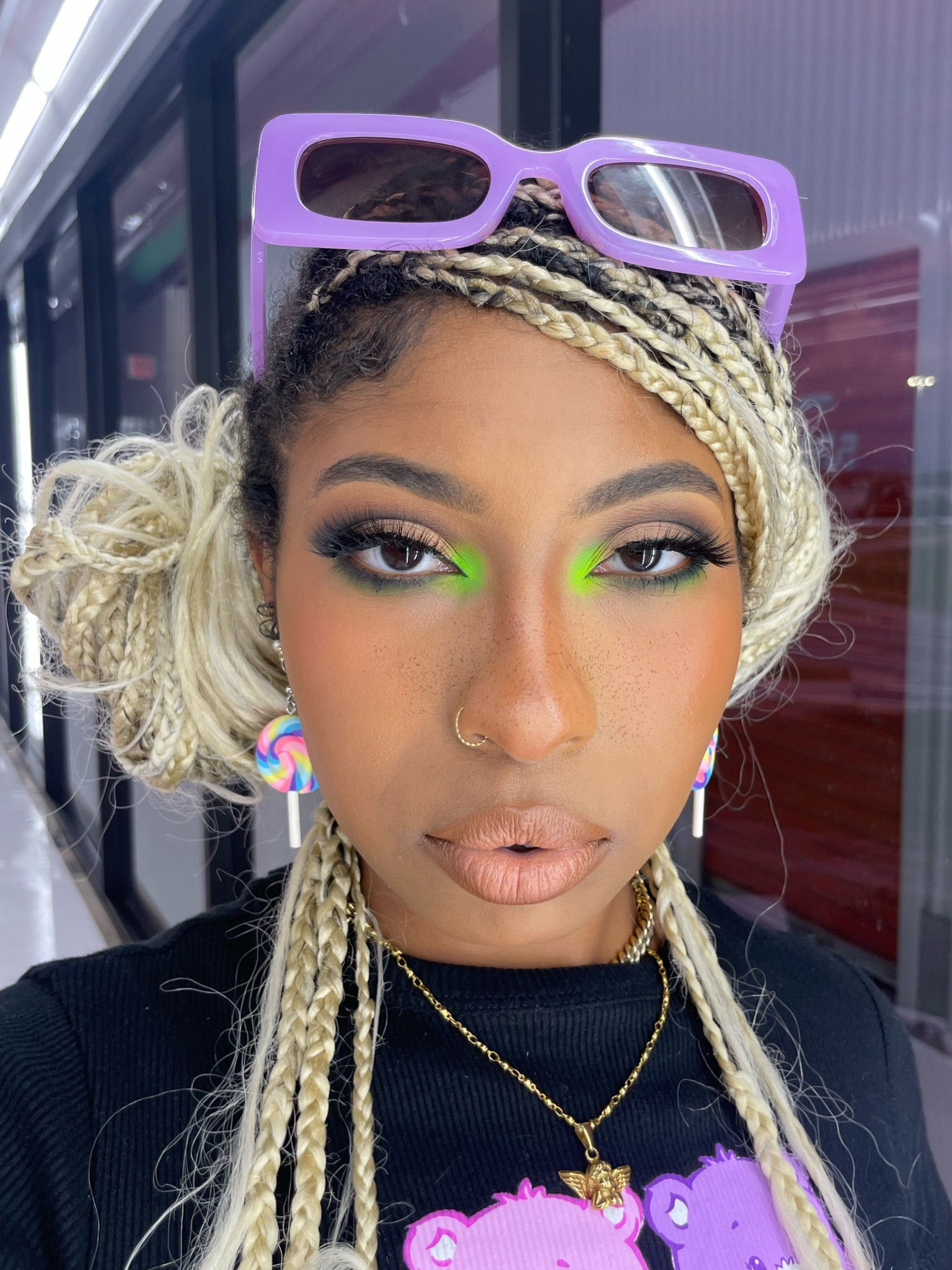 Y2K Cyber Girl Makeup, Green Neon Eyeshadow, Smokey Eye, Soft Glam Makeup 

#LTKbeauty