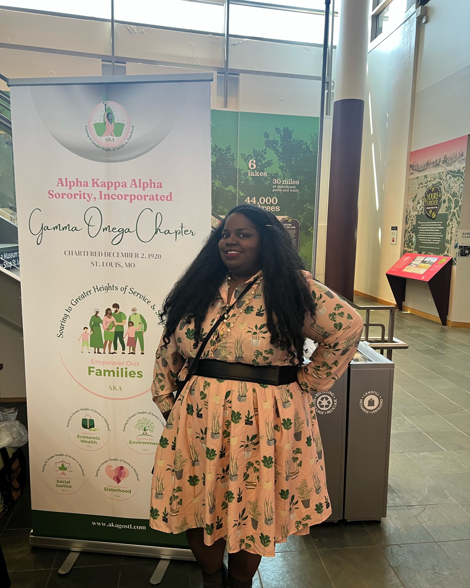 Pink, green, and pearls. The perfect Saturday attire.💕💚 #AlphaKappaAlpha #akagostl #chaptermeeting
