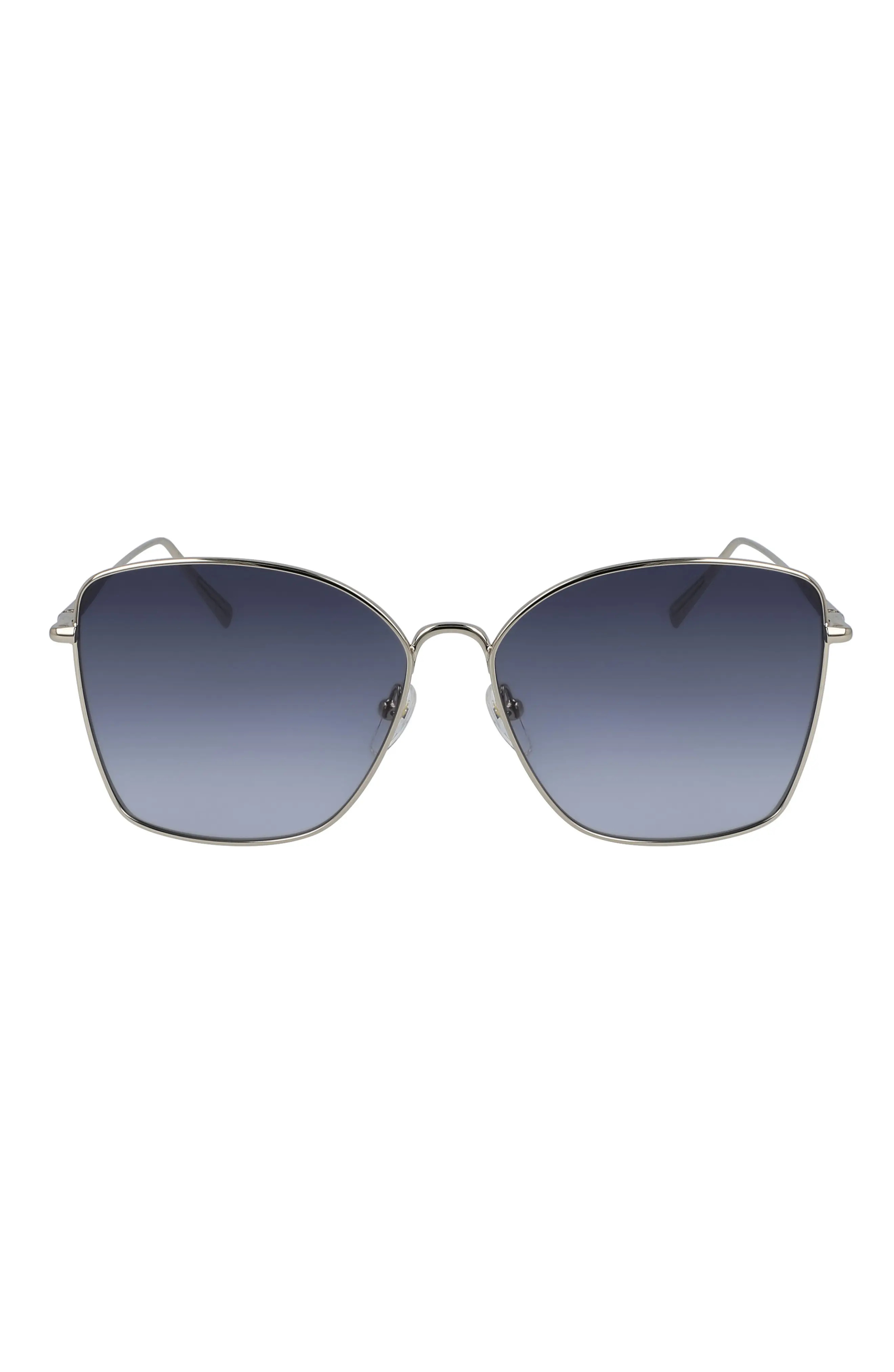 Longchamp Roseau 60mm Gradient Square Sunglasses in Gold/Smoke at Nordstrom Rack | Nordstrom Rack