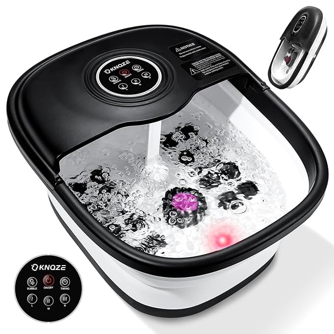 Collapsible Foot Spa Bath with Heat, Remote Control, Temperature Control, Bubbles, Pumice Stone, ... | Amazon (US)