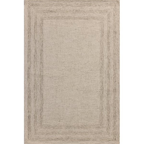 Windsor WIN-01 Ivory/Stone Wool Hand-Tufted Area Rug | Rugs Direct