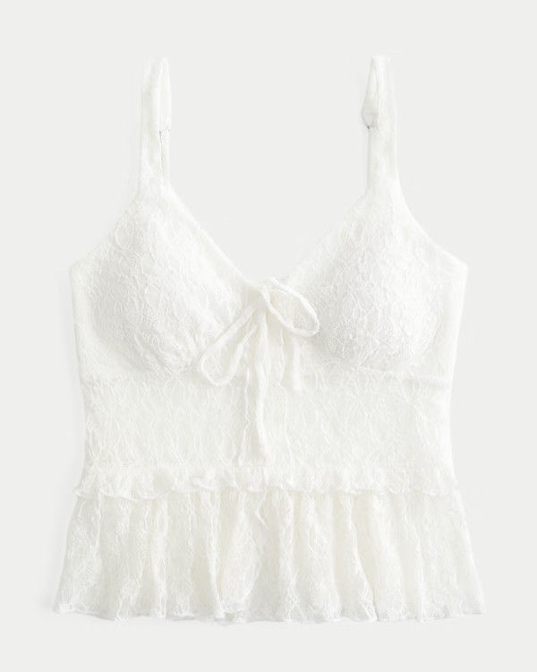 Lace Ruffle Blouse | Hollister (US)