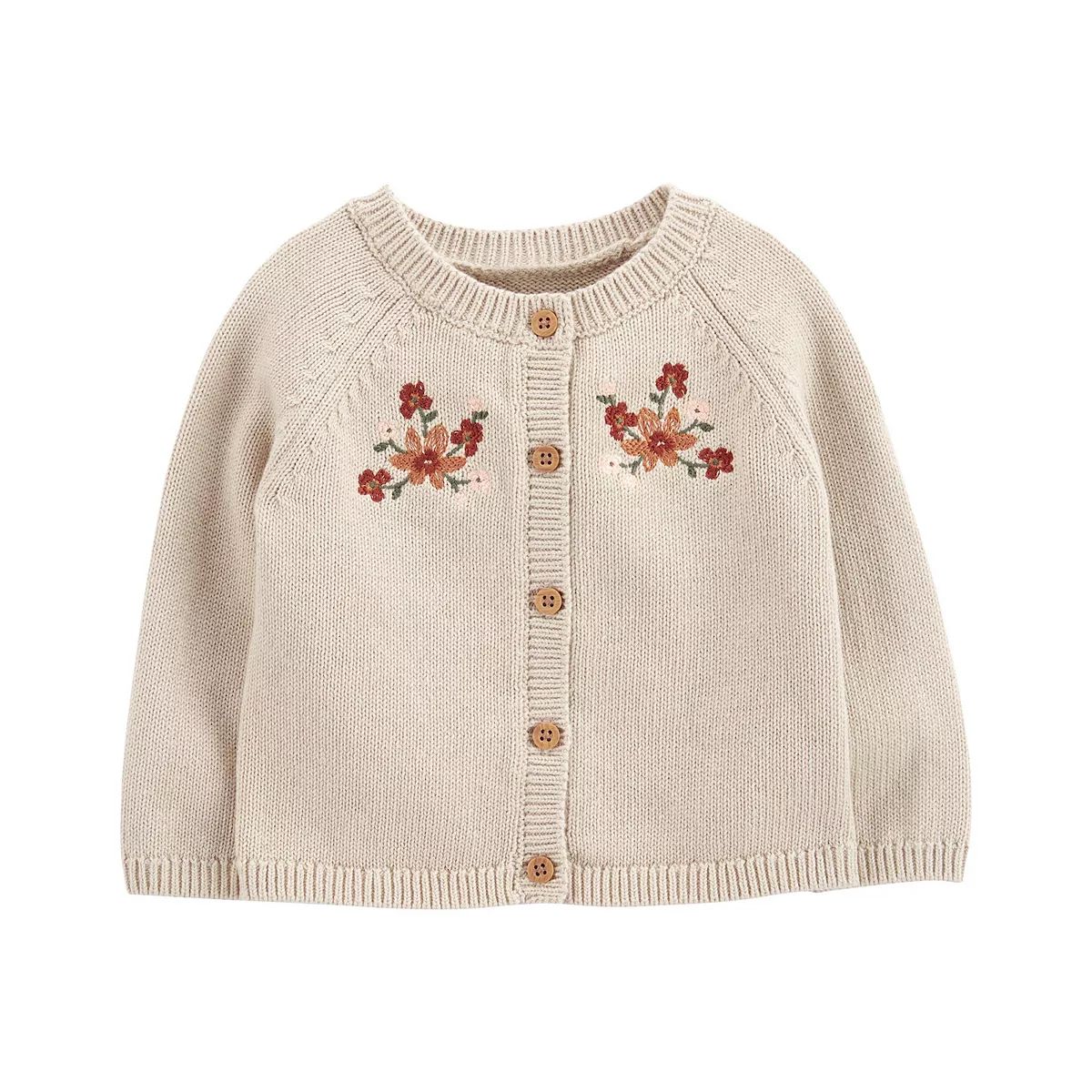Baby Girls Carter's Embroidered Floral Cardigan | Kohl's