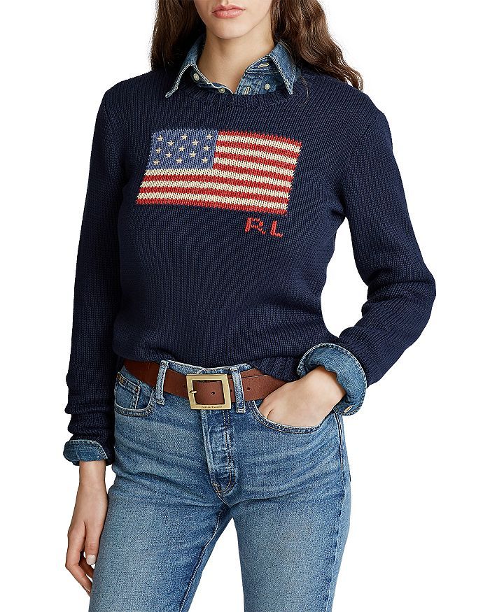 Ralph Lauren Flag Cotton Sweater Back to Results -  Women - Bloomingdale's | Bloomingdale's (US)