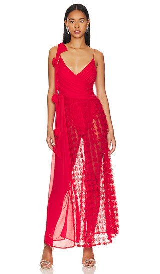 Hannah Maxi Dress in Red | Revolve Clothing (Global)