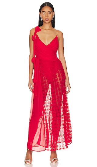 Hannah Maxi Dress in Red | Revolve Clothing (Global)