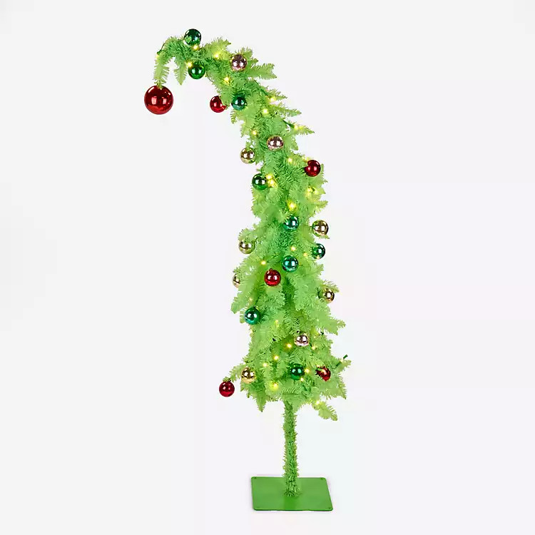 5 ft. Pre-Lit Green Whimsical Christmas Tree | Kirklands Home | Kirklands