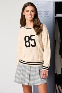 Cato Fashions | Cato Varsity 85 Cable Sweater | Cato Fashions