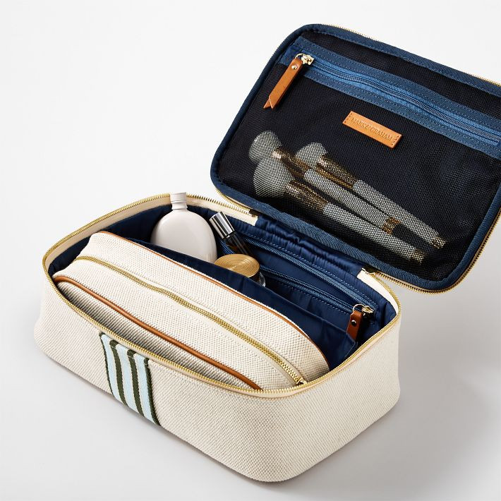 Marin Canvas 2-in-1 Cosmetic Case | Mark and Graham