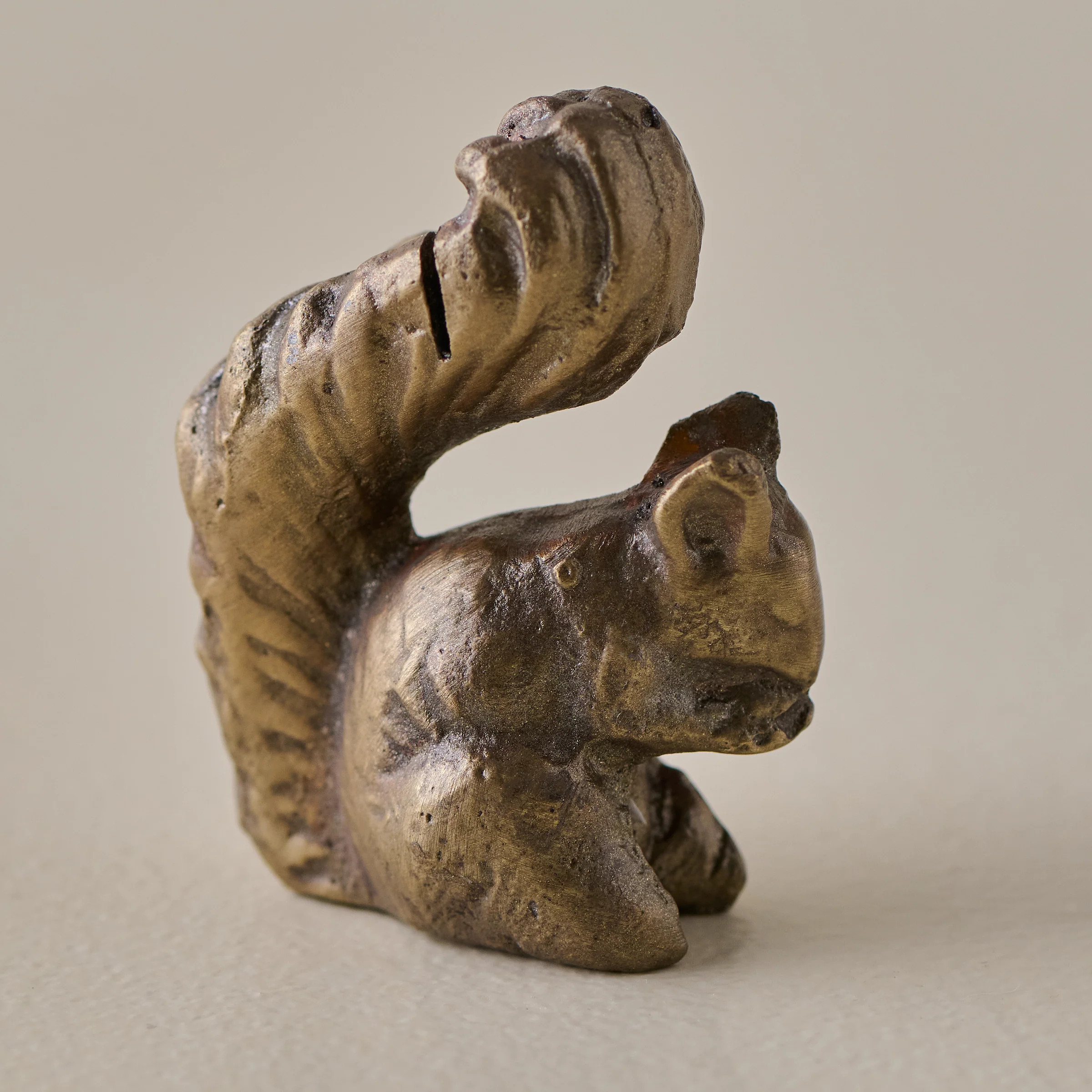 Antique Brass Squirrel Place Card Holder | Magnolia