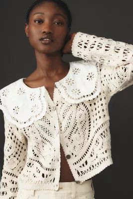 DOLAN Lace-Collar Crochet Jacket | Anthropologie (US)