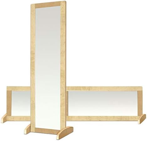 ECR4Kids Double-Sided Shatterproof Bi-Directional Birch Frame Full-Length Floor Mirror for Babies, T | Amazon (US)