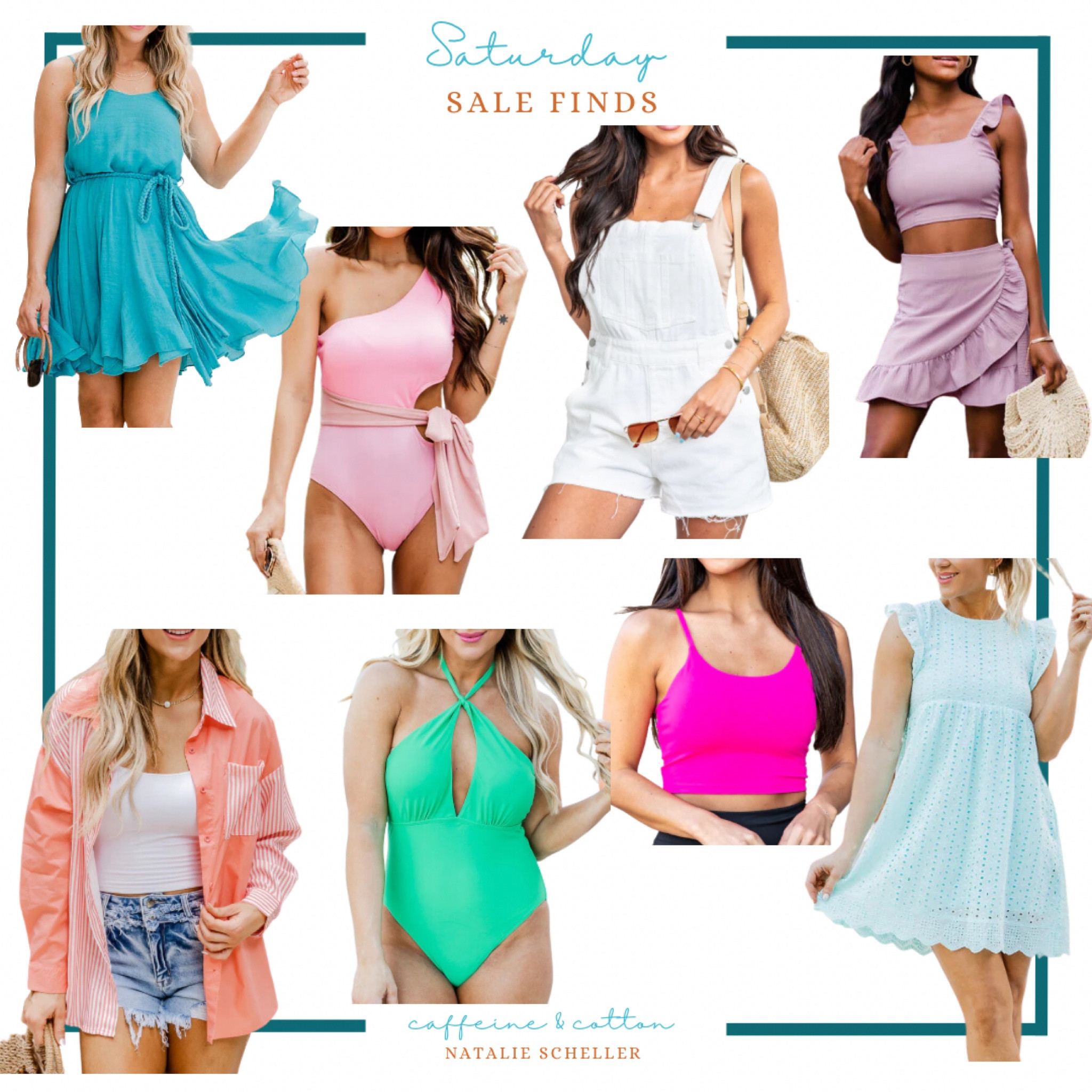 Pink Lily End of Spring Sale- up to 50% off! Bathing suits. Shortalls. Mini dress. Two piece set. Spring fashion. Summer fashion. Women’s fashion. 

#LTKsalealert #LTKswim #LTKSeasonal